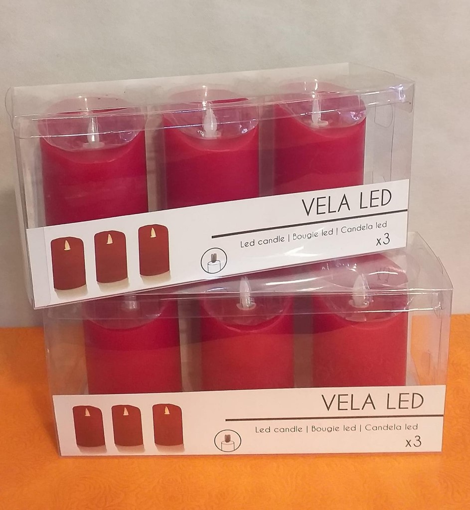 Foto 1 VELA LED ROJA